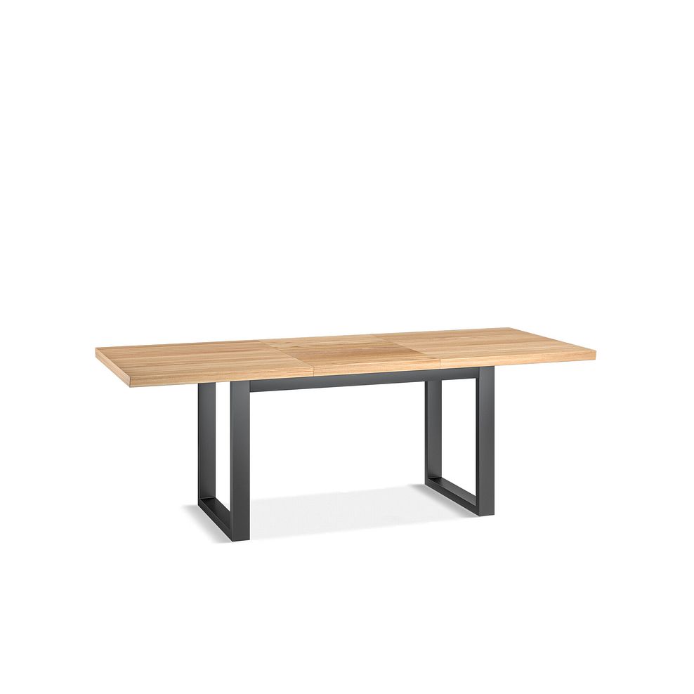Maine Natural Solid Oak & Metal Extending Dining Table 160-220cm 5