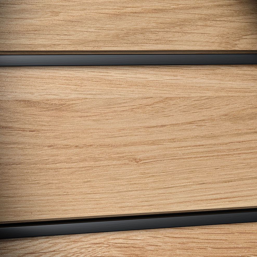 Maine Natural Solid Oak & Metal Extra Large Sideboard 10