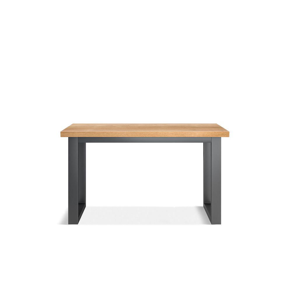 Maine Natural Solid Oak & Metal Fixed Dining Table 130cm 3