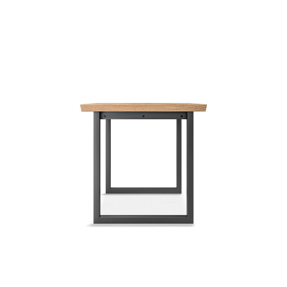 Maine Natural Solid Oak & Metal Fixed Dining Table 130cm 4