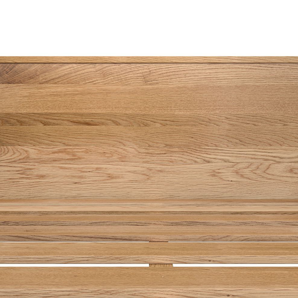 Maine Natural Solid Oak & Metal Storage King-size Bed 10