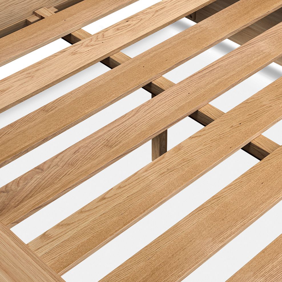 Maine Natural Solid Oak & Metal Storage King-size Bed 11