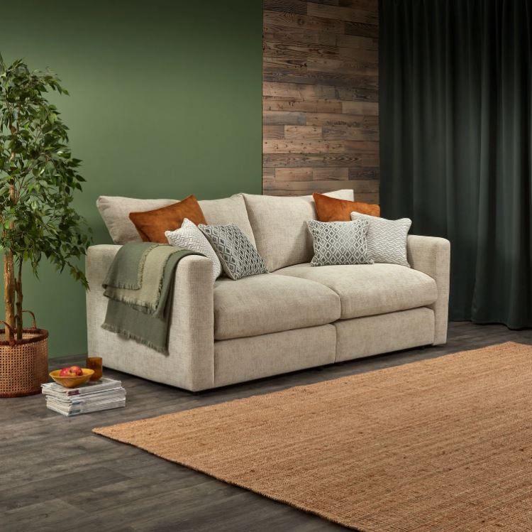 Malvern Modular beige two seater sofa