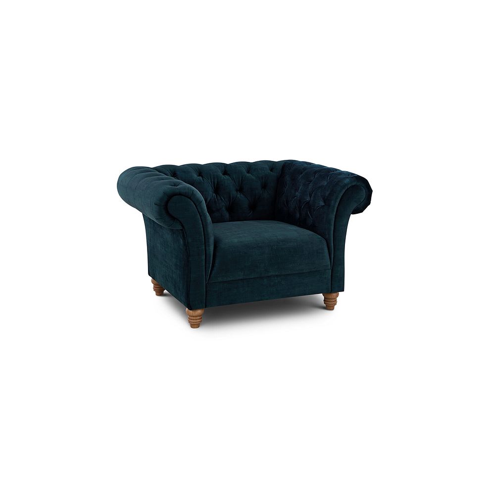 Montgomery Armchair in Airforce Velvet 2