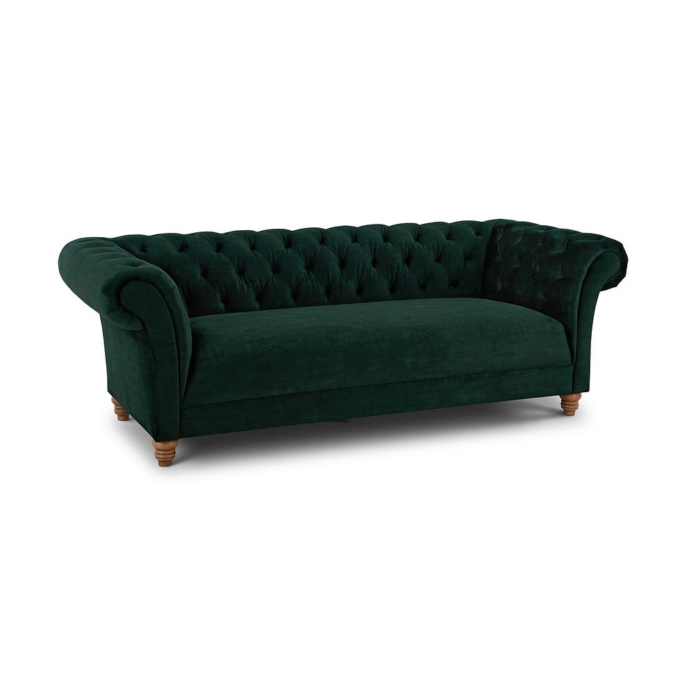 Montgomery 3 Seater Sofa in Bottle Green Velvet 3