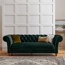 Montgomery 3 Seater Sofa in Bottle Green Velvet
