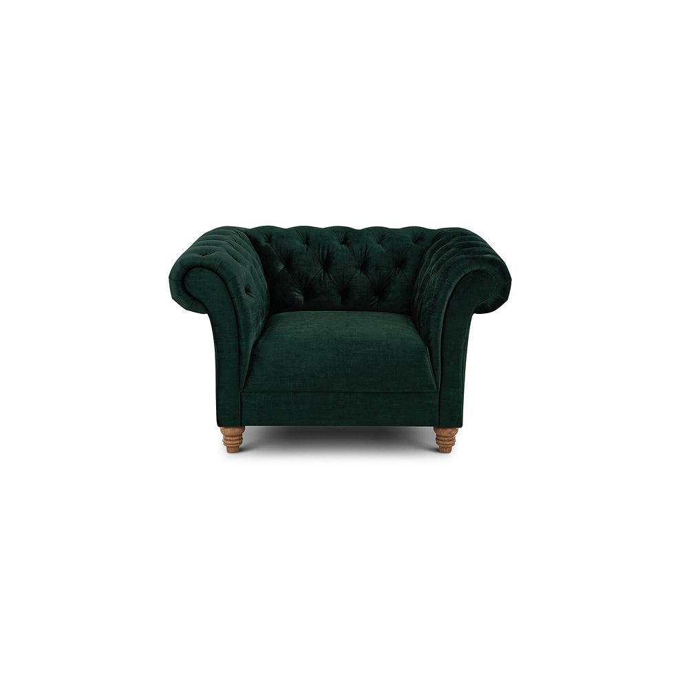 Montgomery Armchair in Bottle Green Velvet 4