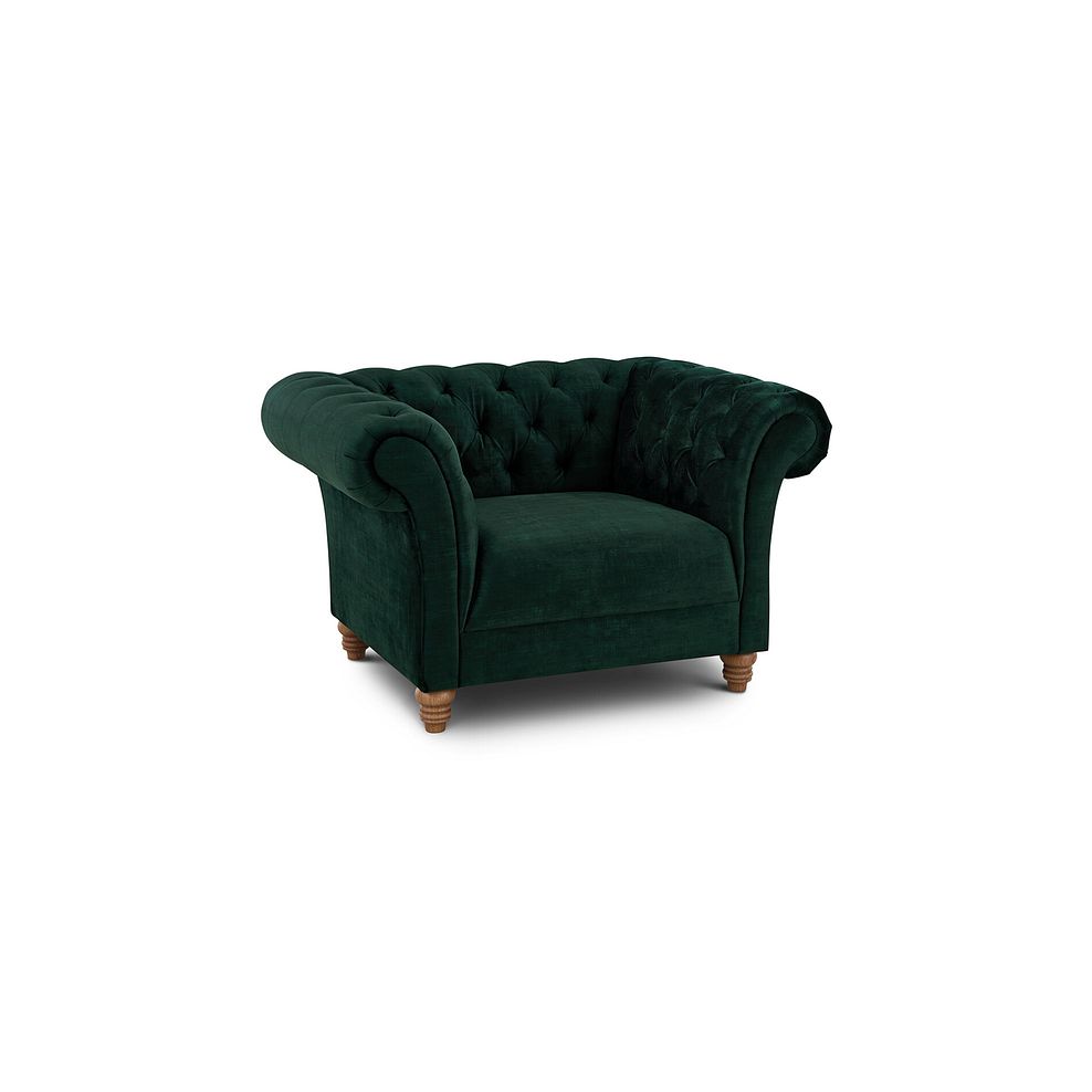 Montgomery Armchair in Bottle Green Velvet 3