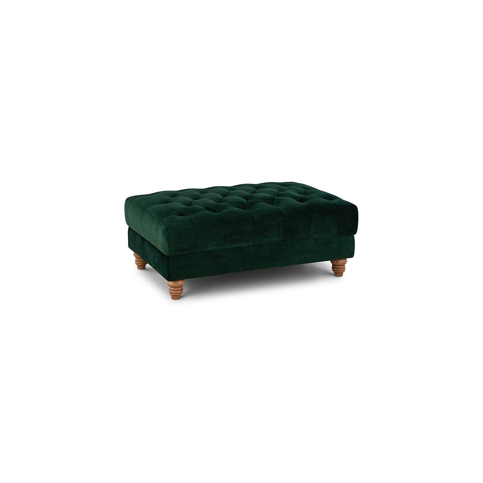 Montgomery Footstool in Bottle Green Velvet 2