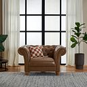 Montgomery Armchair in Camel Leather