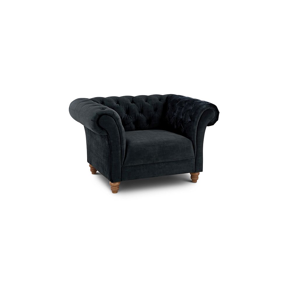 Montgomery Armchair in Charcoal Velvet 2