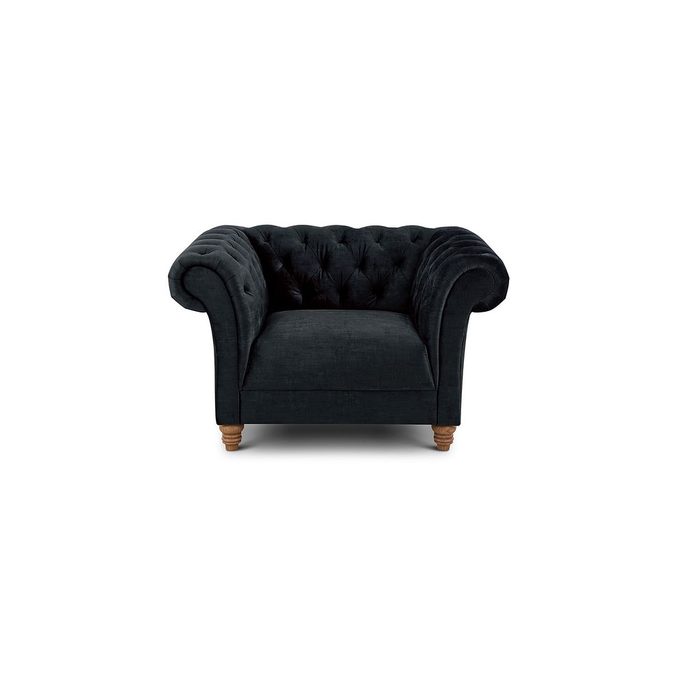 Montgomery Armchair in Charcoal Velvet 3