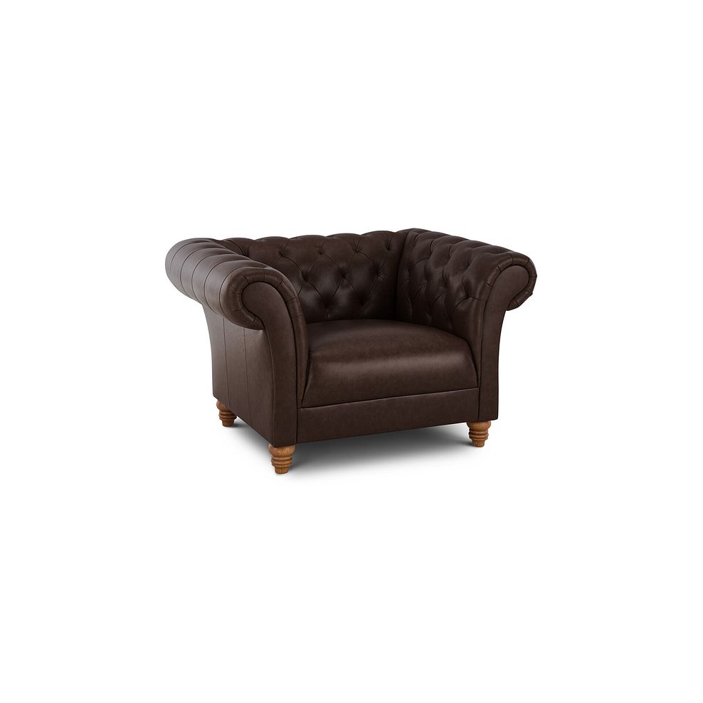 Montgomery Armchair in Cigar Leather 2