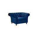 Montgomery Armchair in Navy Velvet
