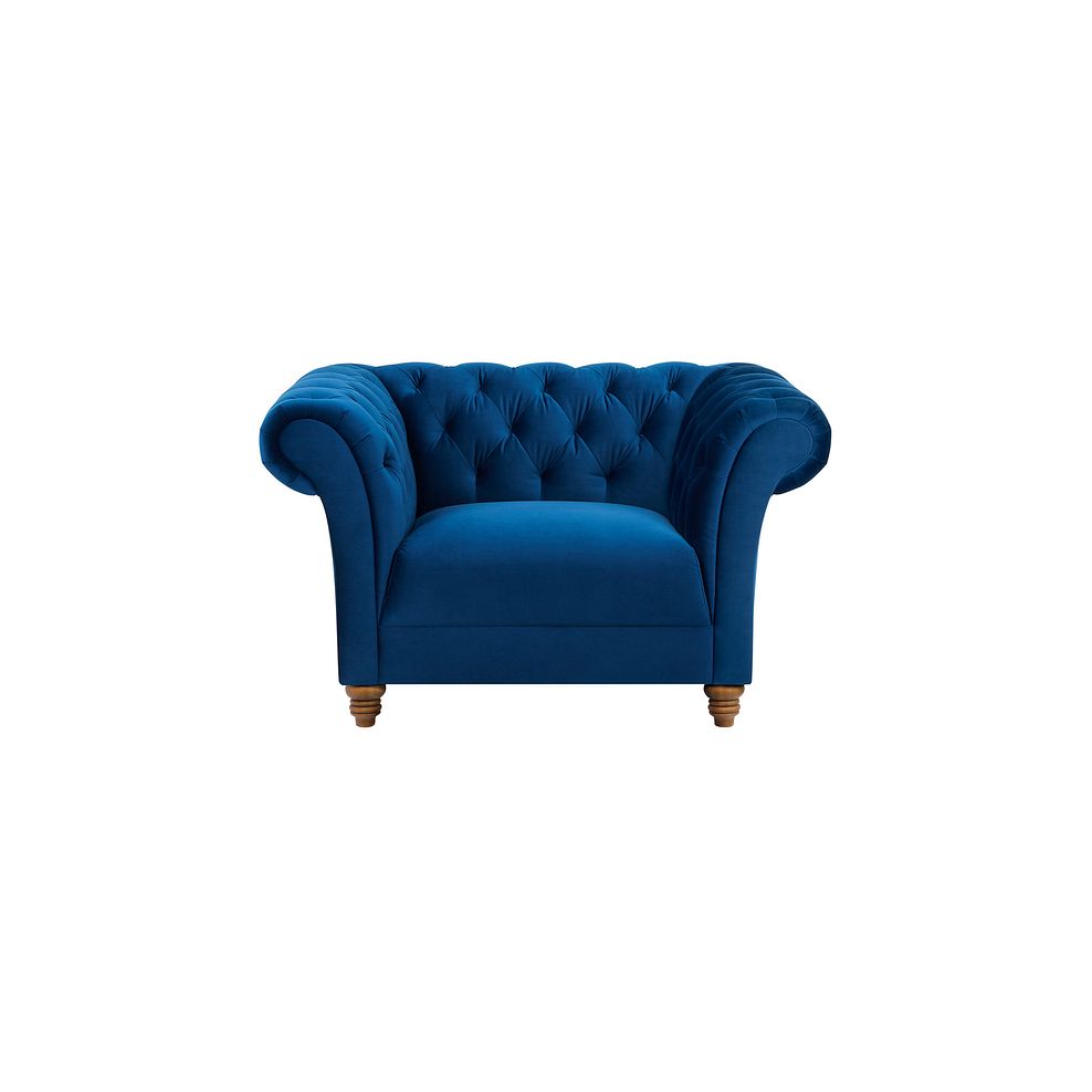 Montgomery Armchair in Navy Velvet 2