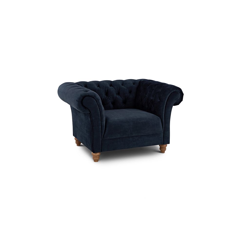 Montgomery Armchair in Royal Blue Velvet 2