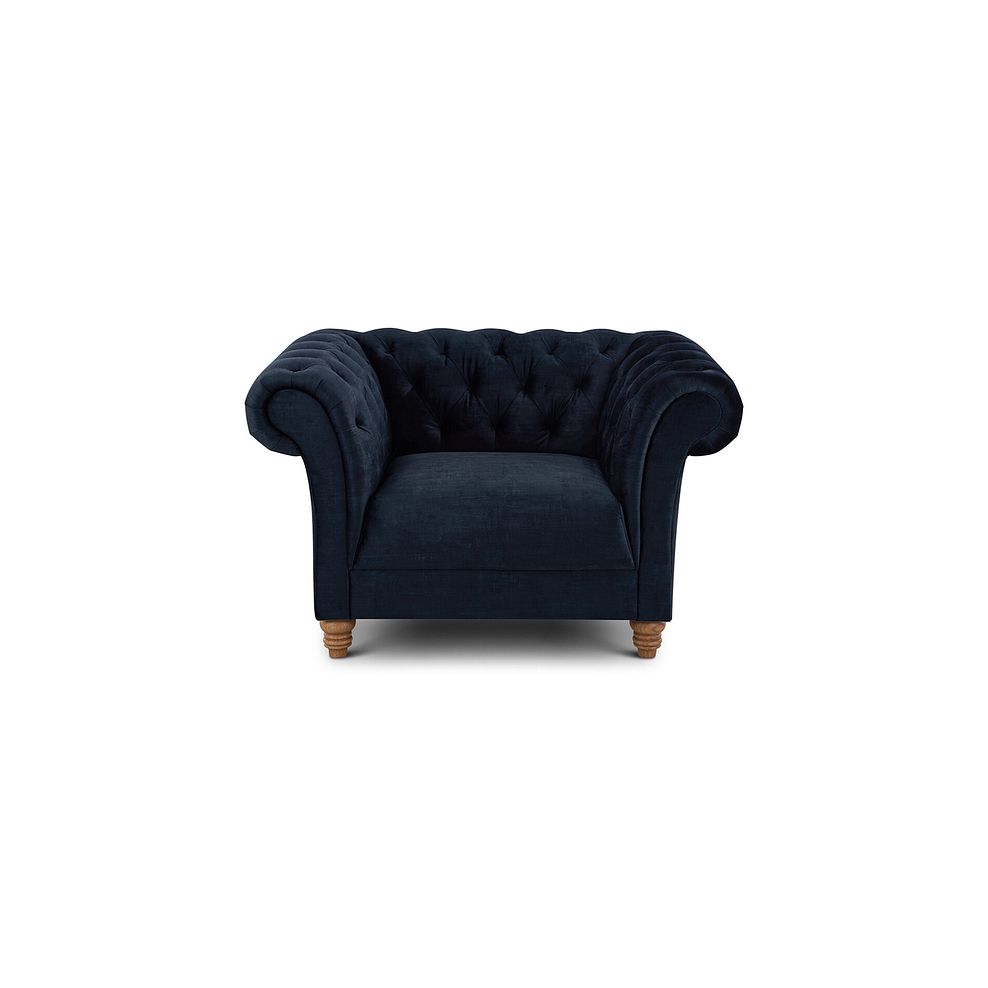 Montgomery Armchair in Royal Blue Velvet 3