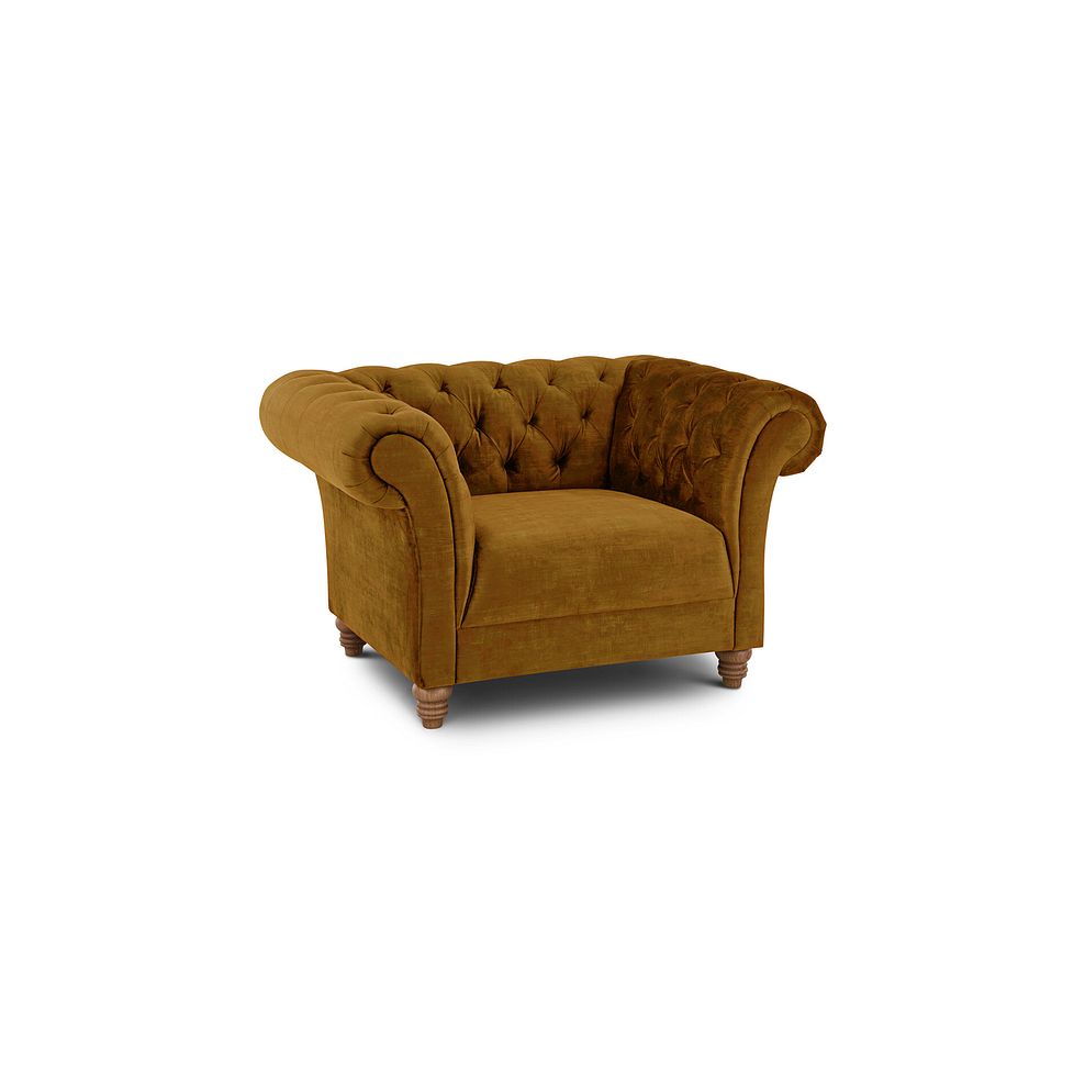Montgomery Armchair in Saffron Velvet 2