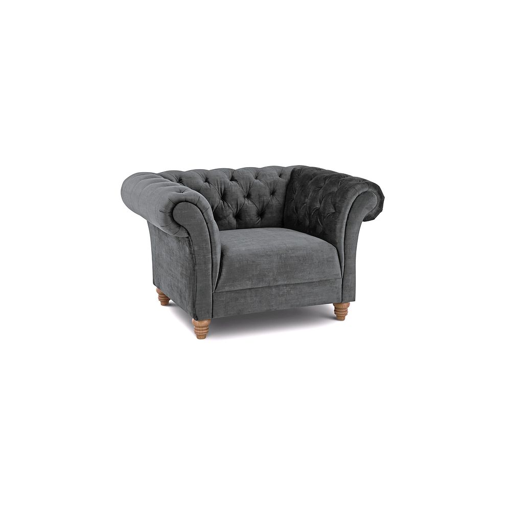 Montgomery Armchair in Steel Velvet 2