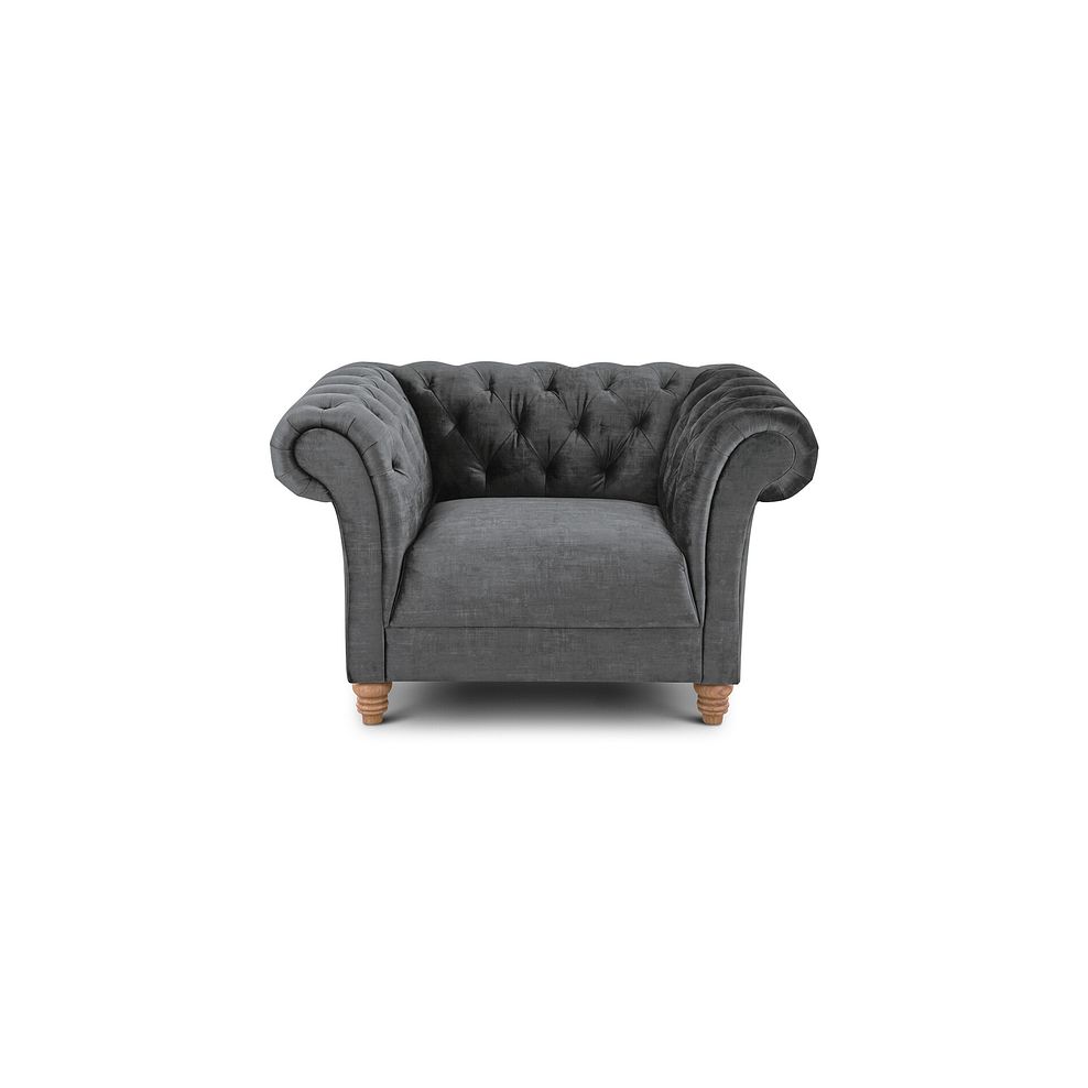 Montgomery Armchair in Steel Velvet 3
