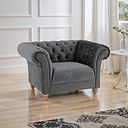 Montgomery Armchair in Steel Velvet