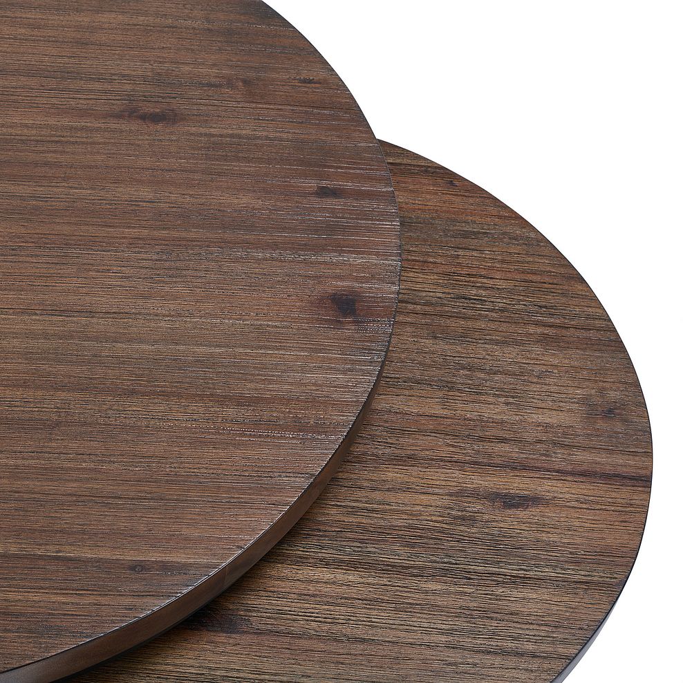 Detroit Solid Hardwood and Metal Nesting Coffee Table 4