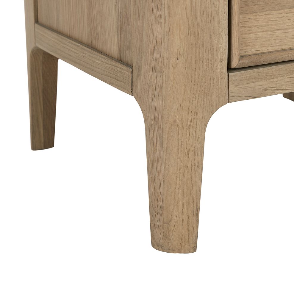 Newton Light Natural Solid Oak 2 Drawer Bedside Table 8
