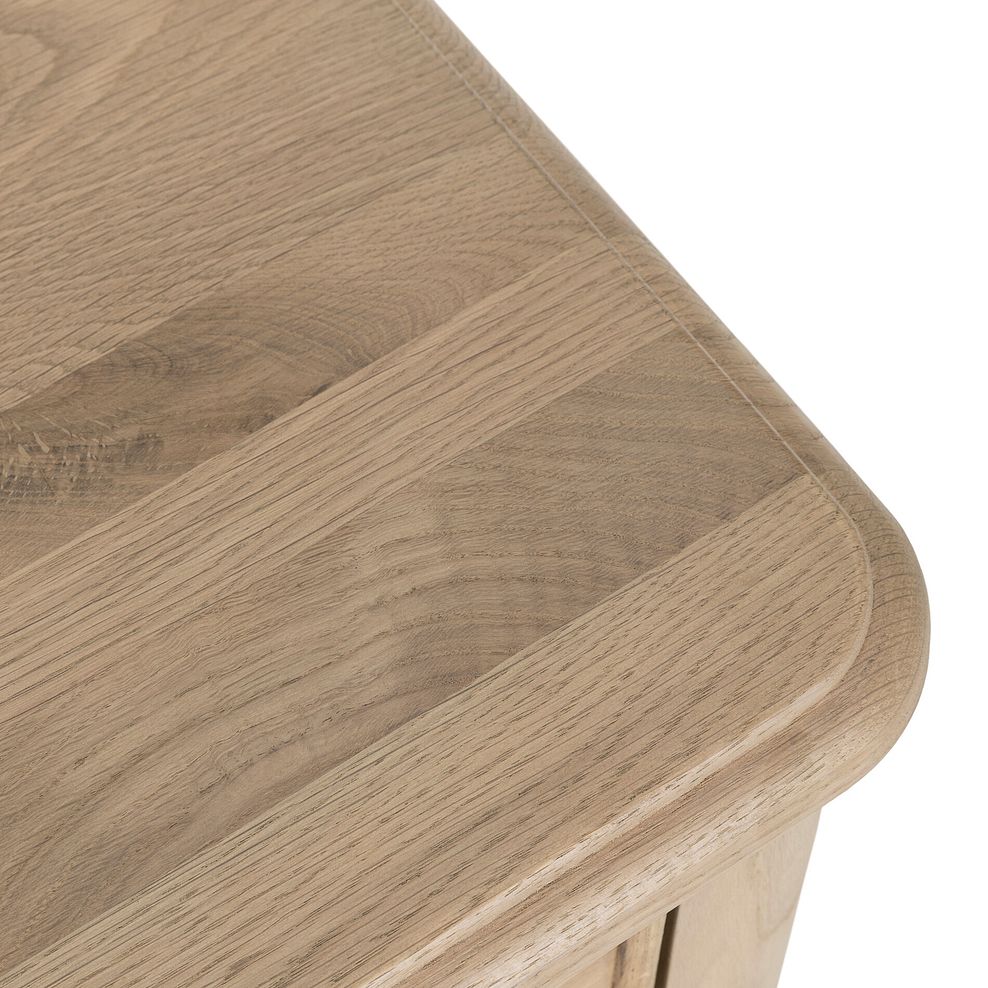 Newton Light Natural Solid Oak 2 Drawer Bedside Table 9