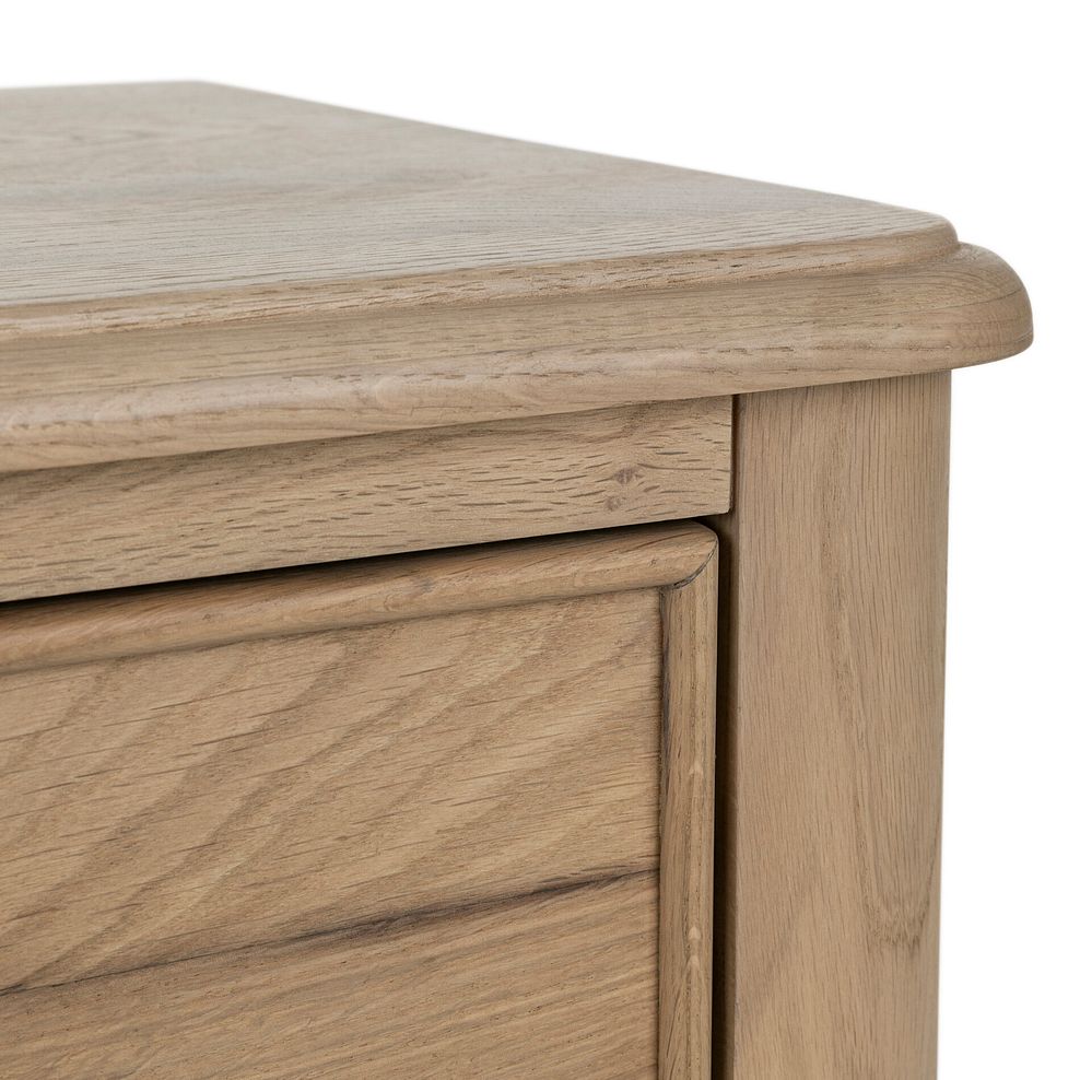Newton Light Natural Solid Oak 2 Drawer Bedside Table 10