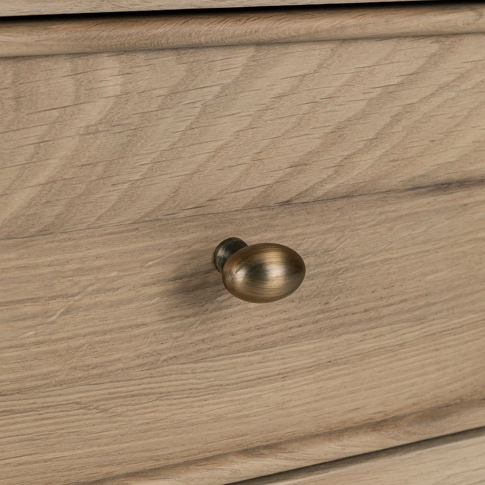 Newton Light Natural Solid Oak 2 Drawer Bedside Table 11