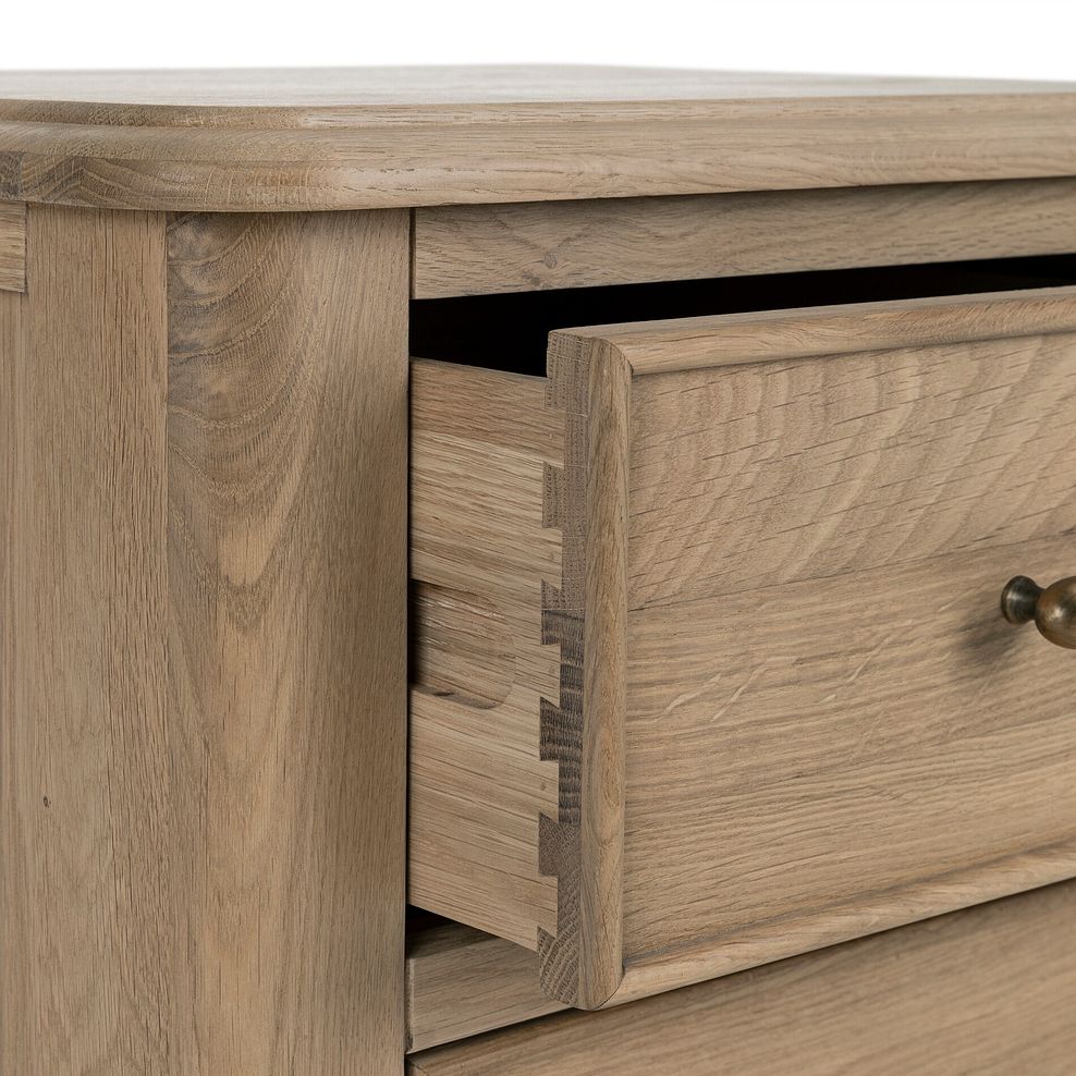 Newton Light Natural Solid Oak 2 Drawer Bedside Table 12