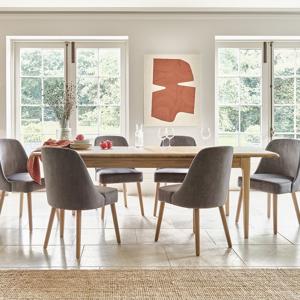 Newton Light Natural Solid Oak 5ft11" Extending Dining Table 2