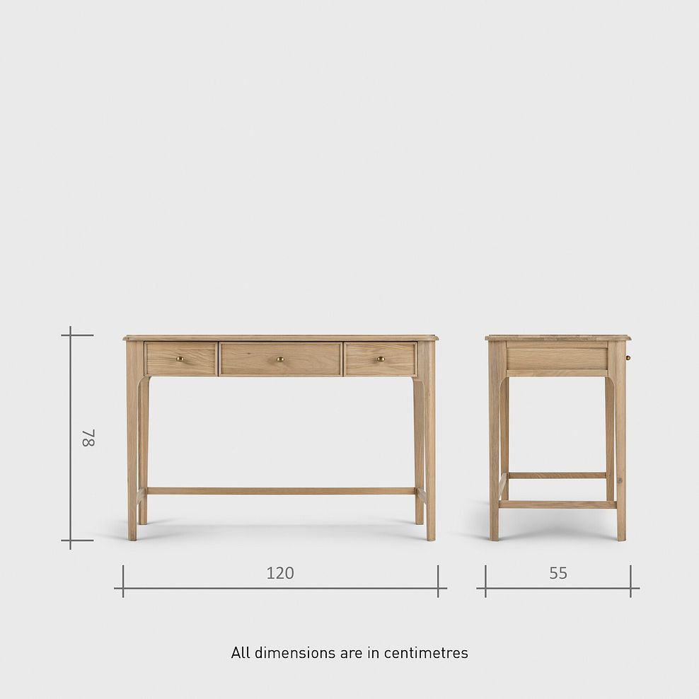 Newton Light Natural Solid Oak Dressing Table 16