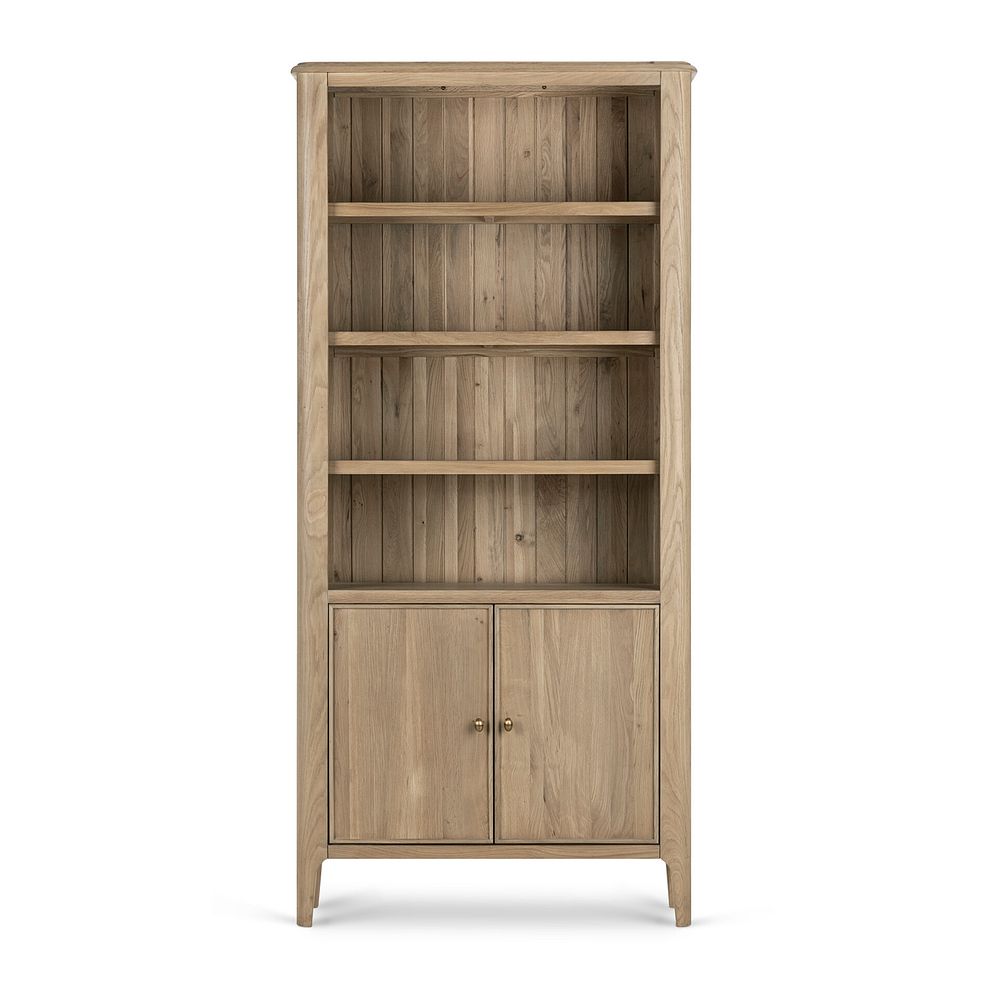 Newton Light Natural Solid Oak Tall Bookcase 4
