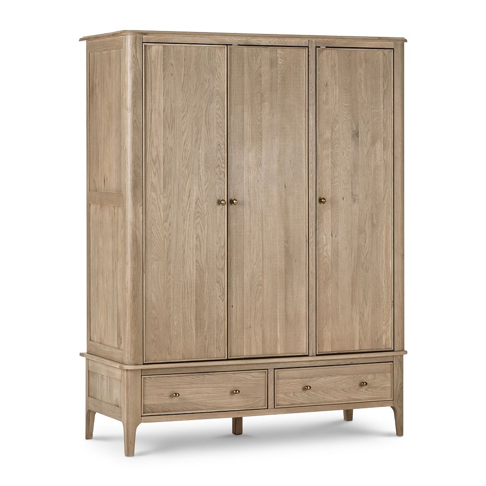 Newton Light Natural Solid Oak Triple Wardrobe 7