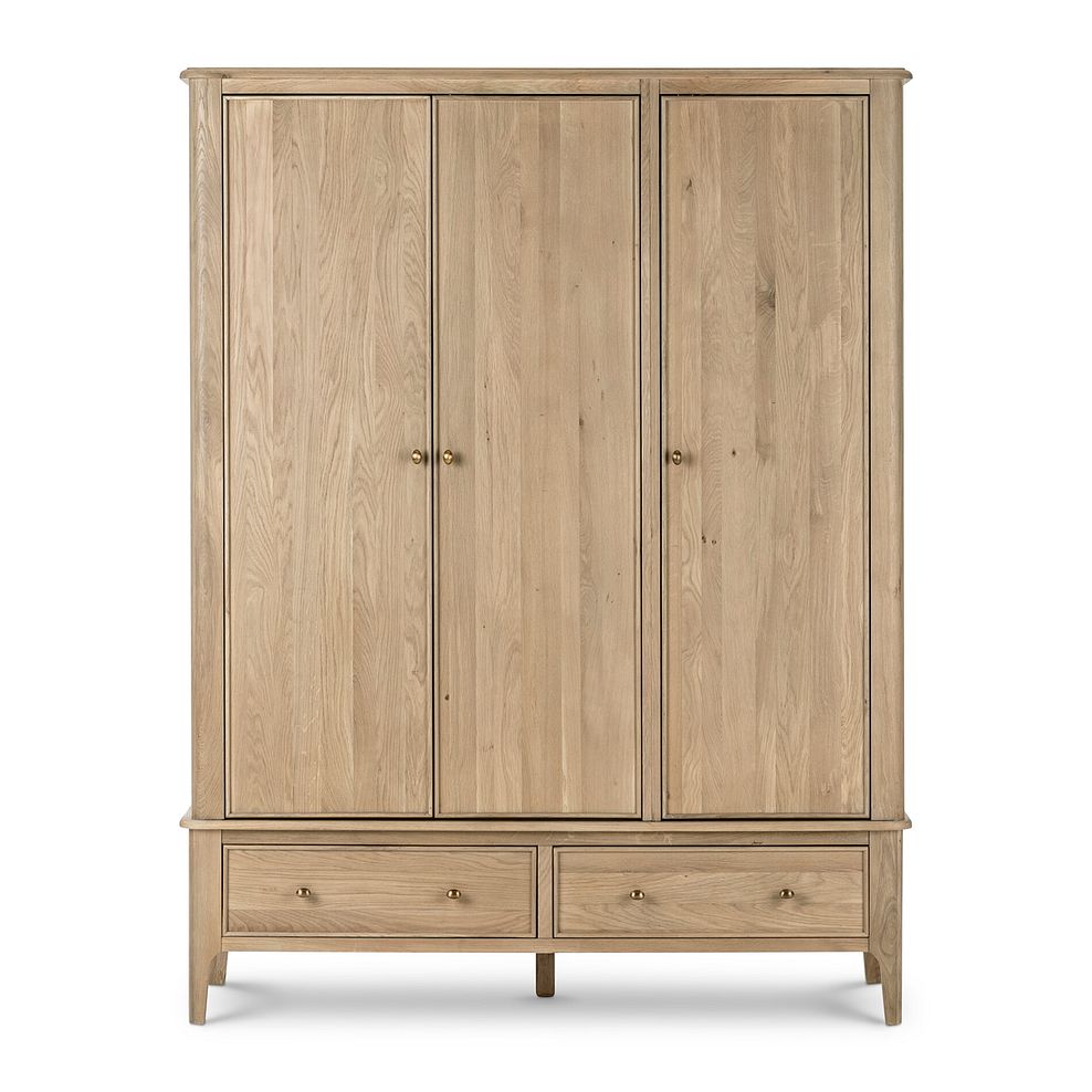 Newton Light Natural Solid Oak Triple Wardrobe 8