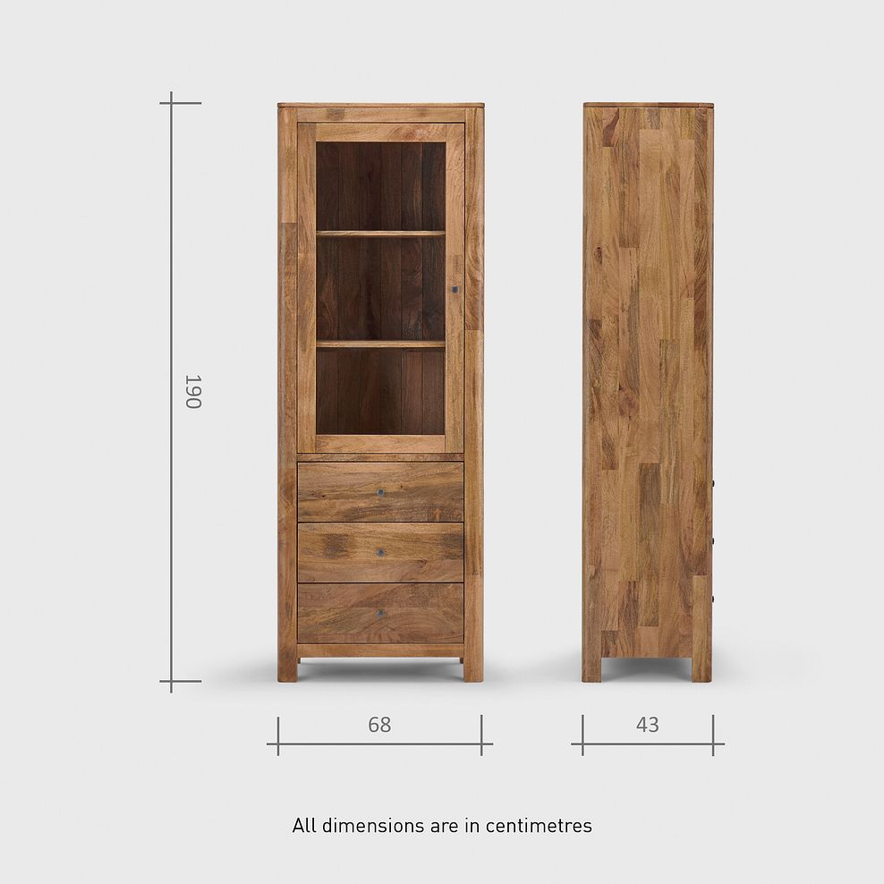 Noah Solid Mango Display Cabinet 16