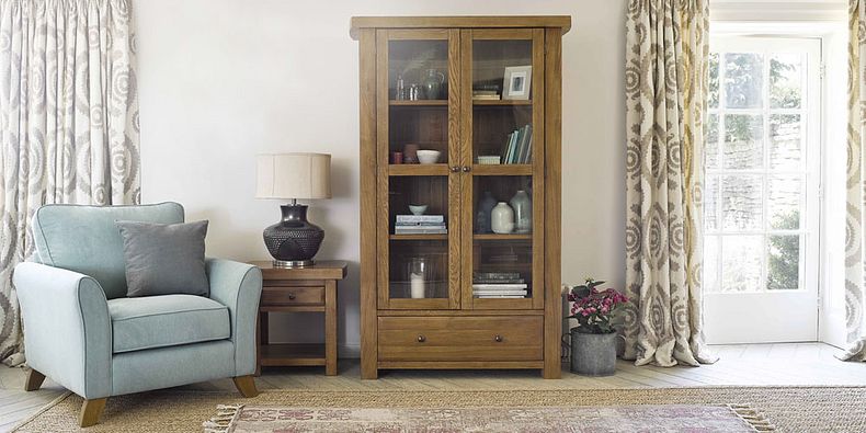 Oak Display Cabinets
