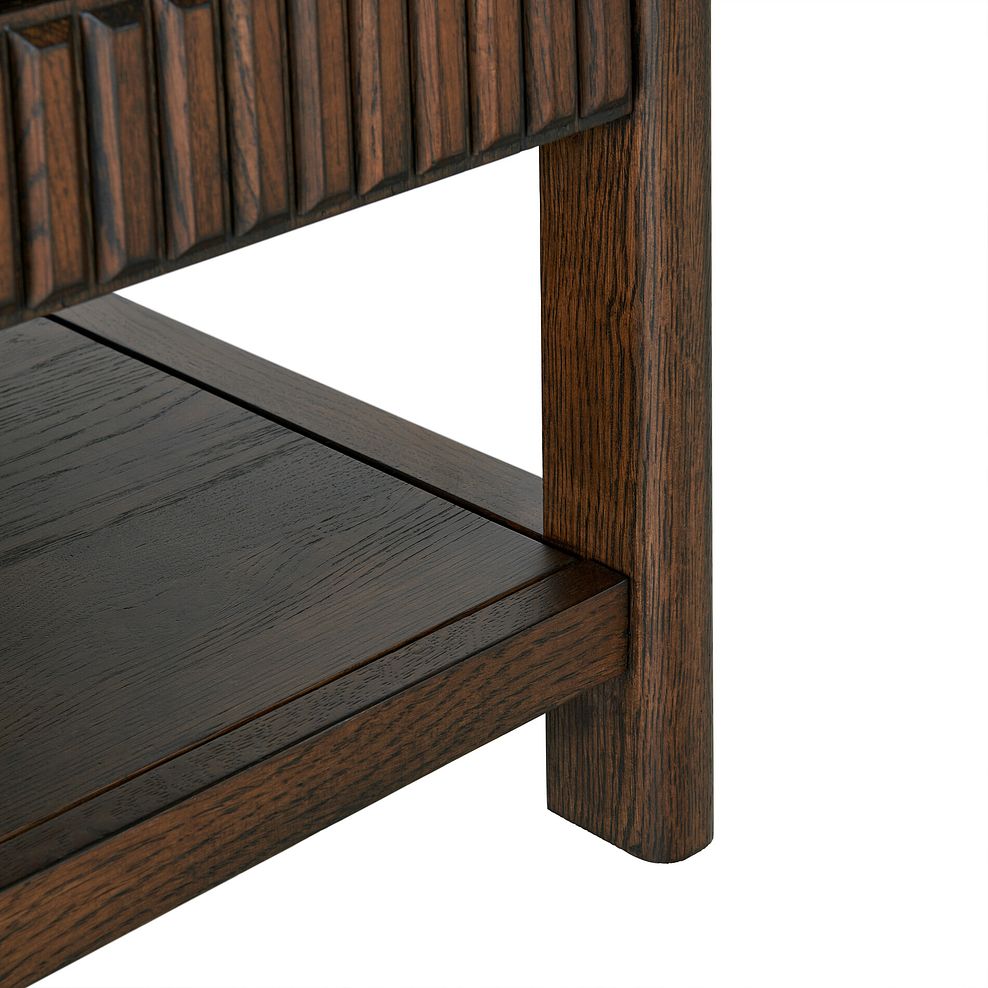 Oliver Dark Solid Oak and Black Marble Coffee Table 6