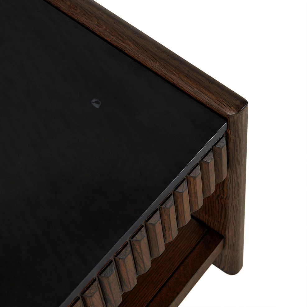Oliver Dark Solid Oak and Black Marble Coffee Table 8