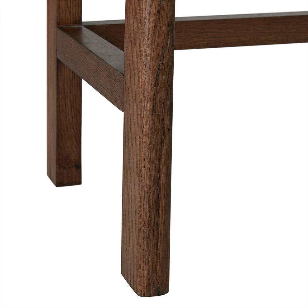 Oliver Dark Solid Oak and Black Marble Console Table 8