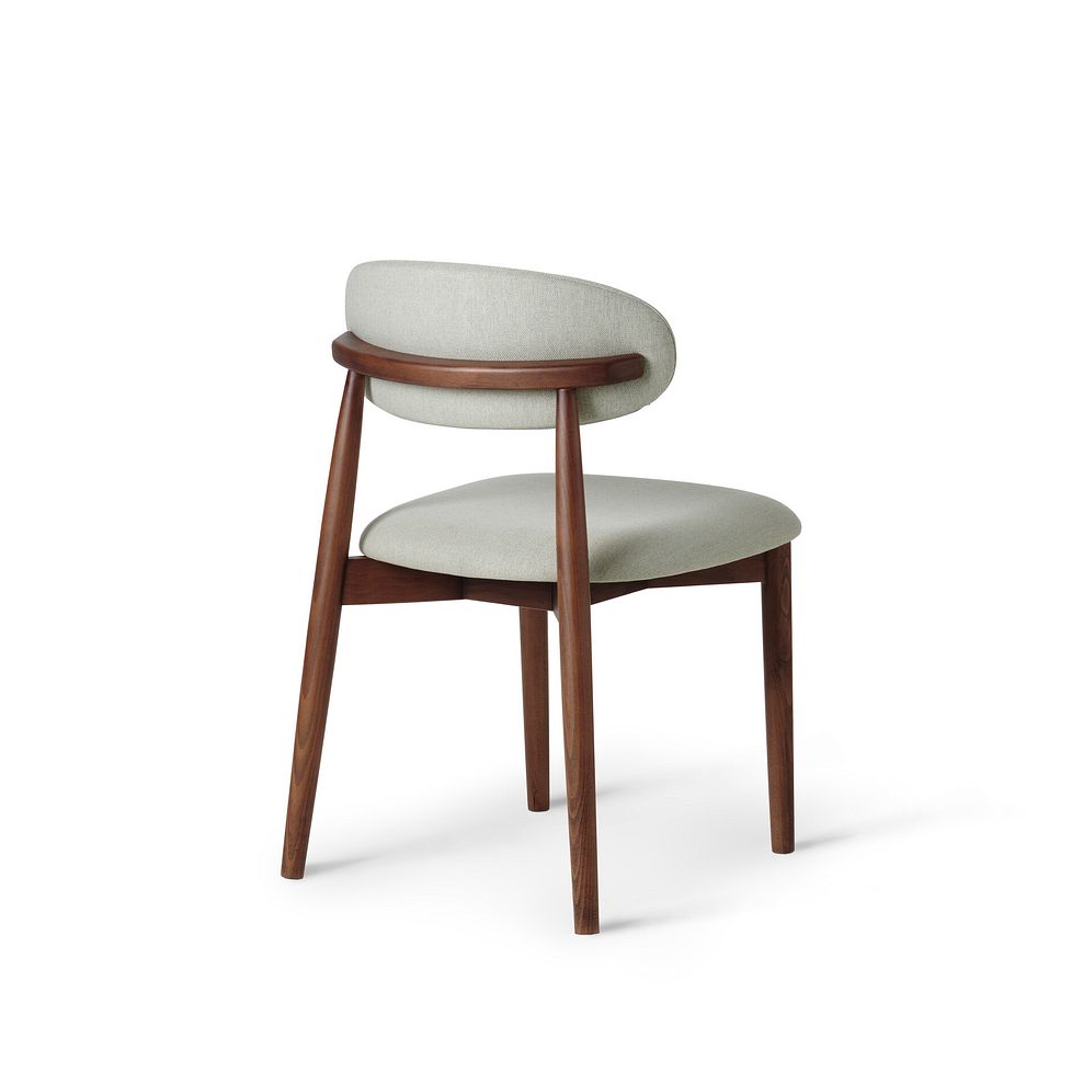 Otis Chair Cool Grey with Walnut Stained Beech Legs  4