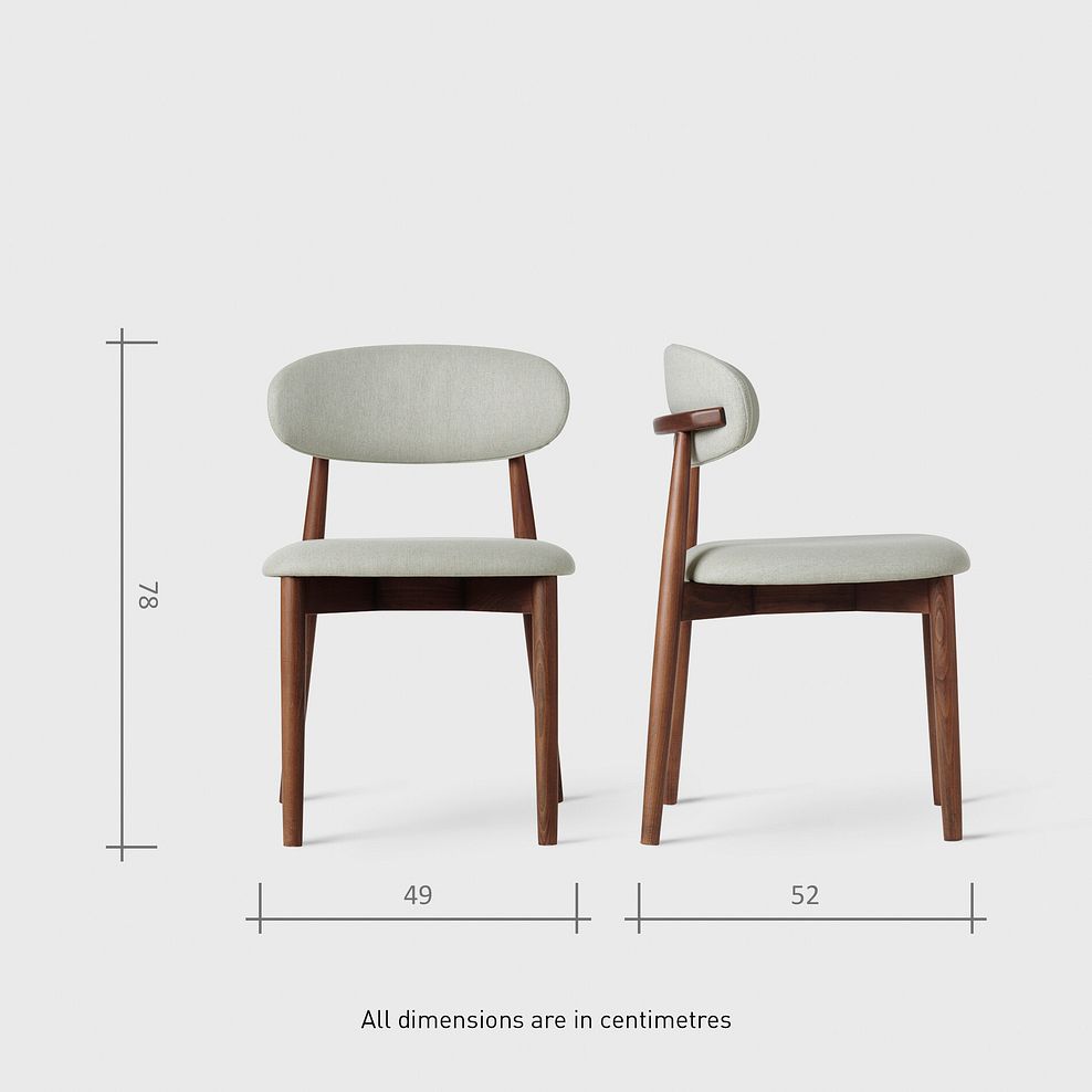 Otis Chair Cool Grey with Walnut Stained Beech Legs  13