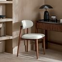 Otis Chair Cool Grey with Walnut Stained Beech Legs 