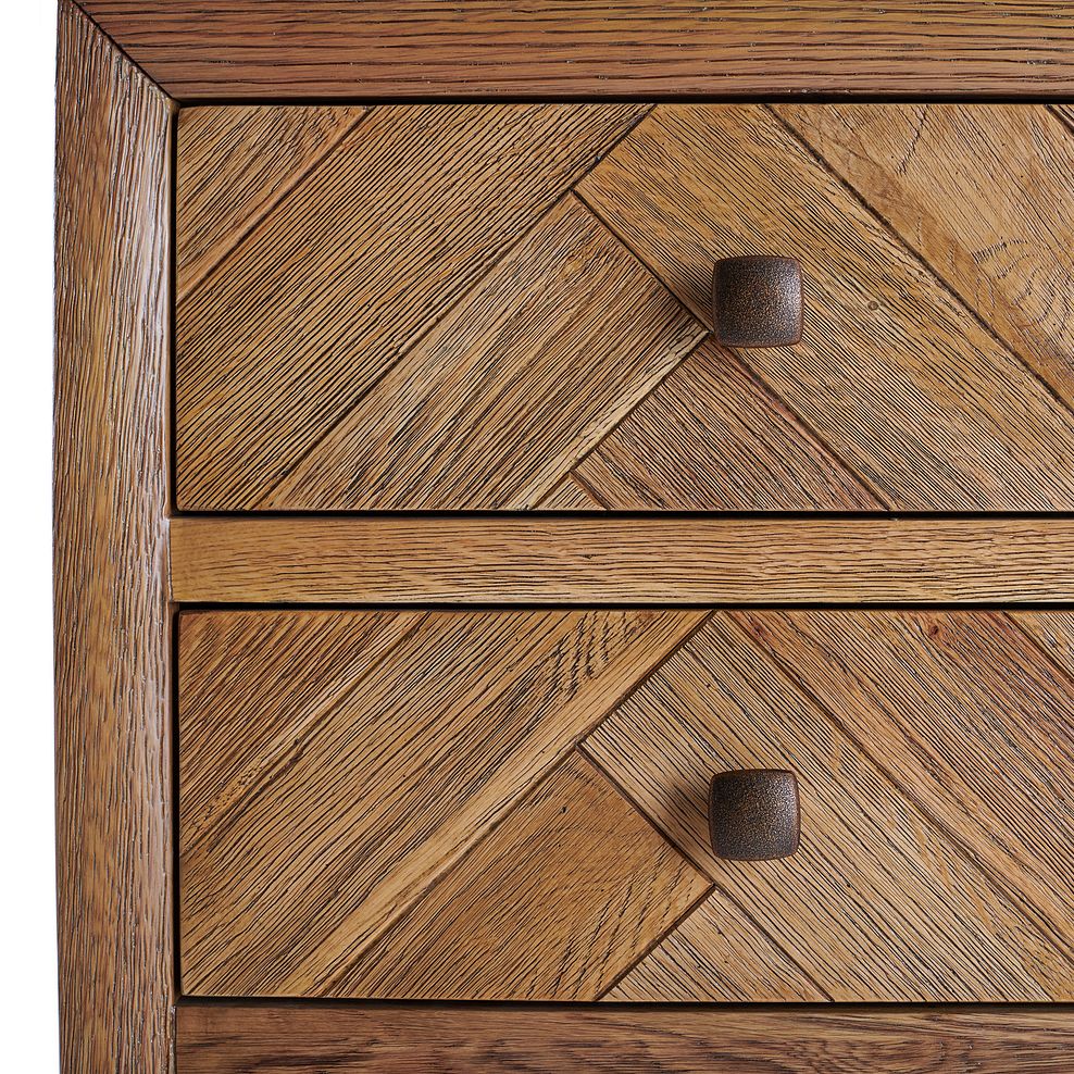 Parquet Brushed and Glazed Oak 2+3 Chest of Drawers 5