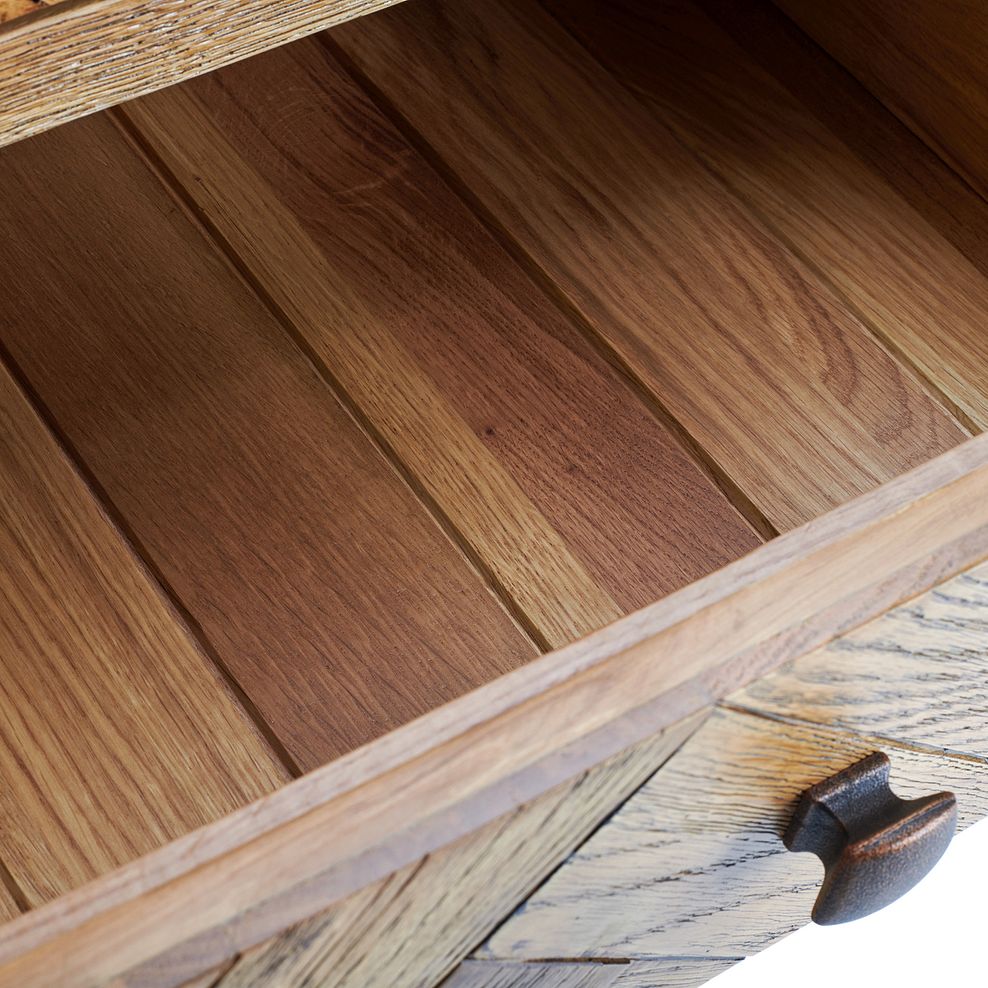 Parquet Brushed and Glazed Oak 2+3 Chest of Drawers 6