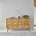 Parquet Brushed and Glazed Oak 3+4 Chest of Drawers