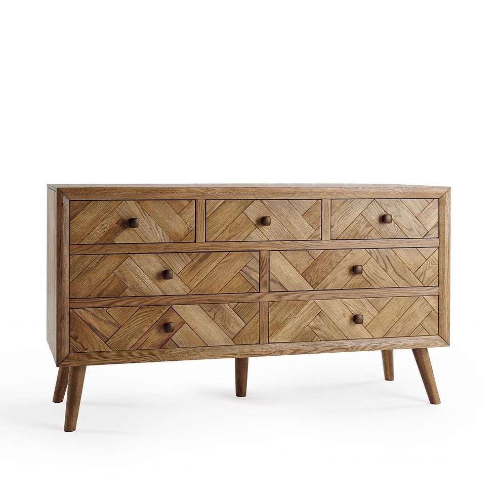 Parquet Brushed and Glazed Oak 3+4 Chest of Drawers 3