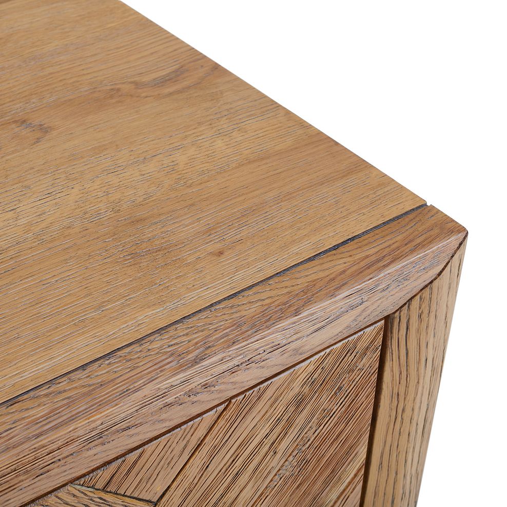 Parquet Brushed and Glazed Oak Console Table 5