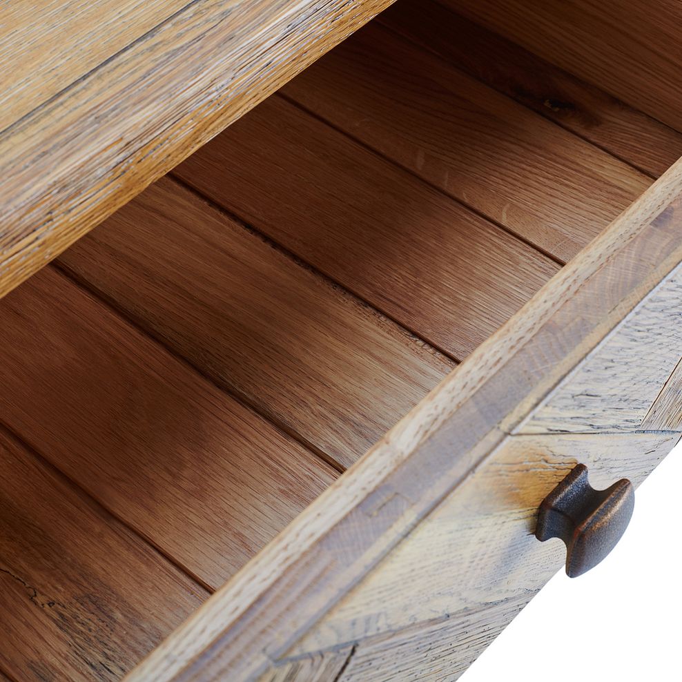 Parquet Brushed and Glazed Oak Console Table 6